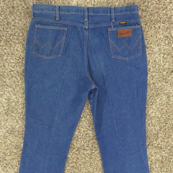 Wrangler Vintage 90s Jeans Men's 39x32 Dark Wash Cowboy Cut Rigid Straight Leg - Picture 4 of 7